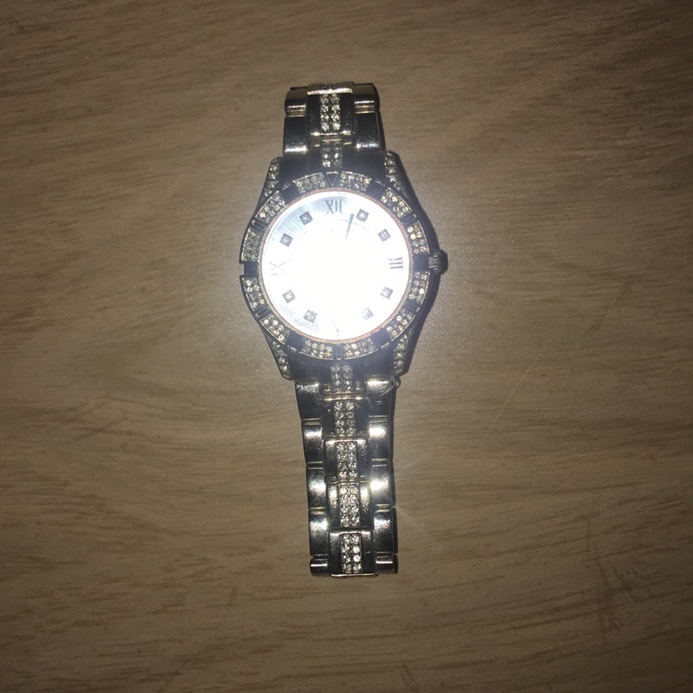 Bulova swarovski crystal and stainless steel watch